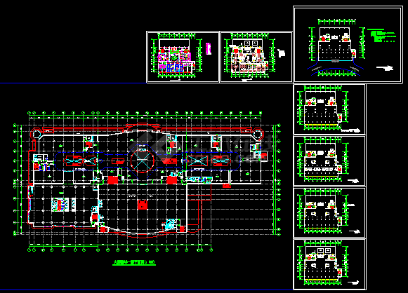 某酒楼大厦施工设计CAD平面方案图-图一