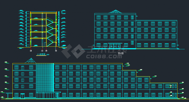 某大型旅馆建筑设计CAD方案总图-图二