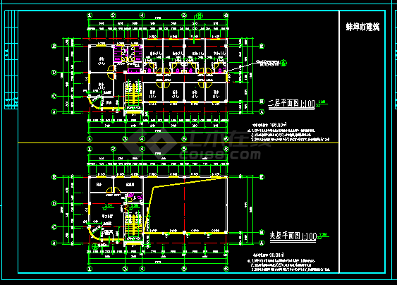 某市区垃圾转运站cad建筑施工样图-图一