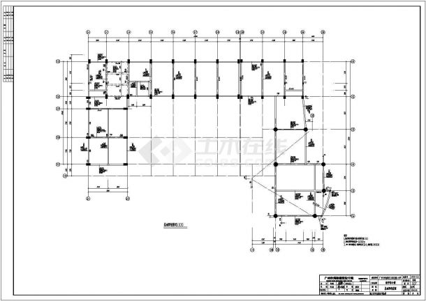广州市5层框架结构教学楼结构设计施工图-图一