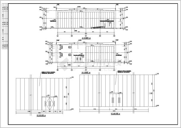 某地两层钢结构售楼处建筑设计施工图-图二