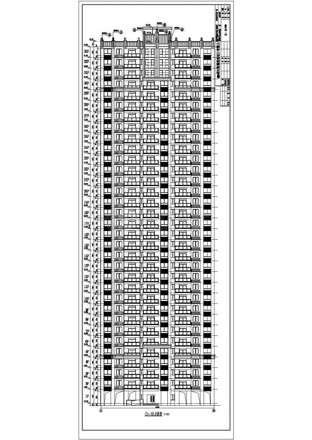 【河南】33层混凝土剪力墙结构高层住宅楼建筑、结构、水电和暖通施工图纸-图一