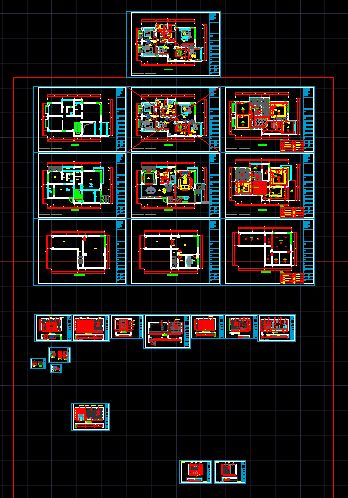 现代精致双层别墅室内装修设计CAD图（含效果）-图一