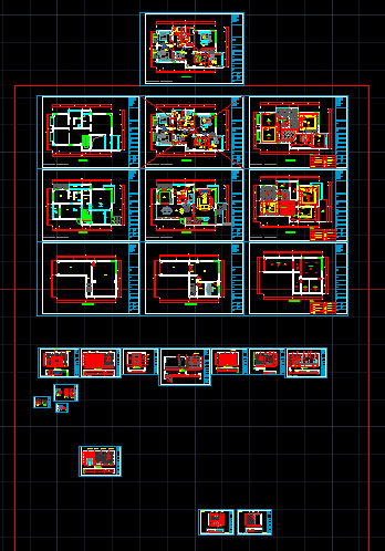 现代精致双层别墅室内装修设计CAD图（含效果）_图1