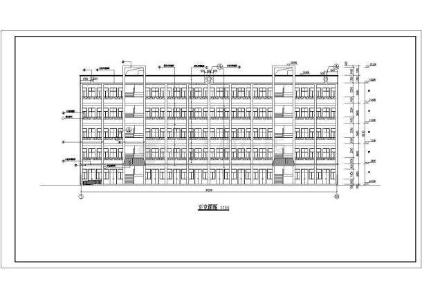广西5层混凝土框架结构中学生宿舍建筑和结构施工图纸-图一