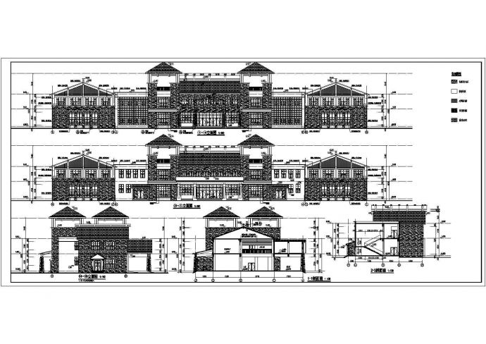 某庄园两层框剪结构接待中心建筑设计施工图_图1