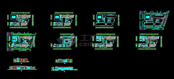 某地区某大学教学楼设计cad建筑方案施工图-图一