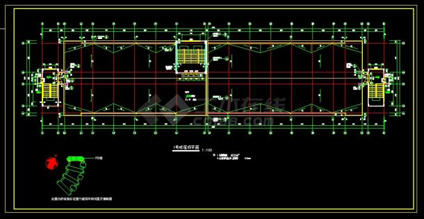 某地区某技术学院教学楼设计cad建筑施工图-图二