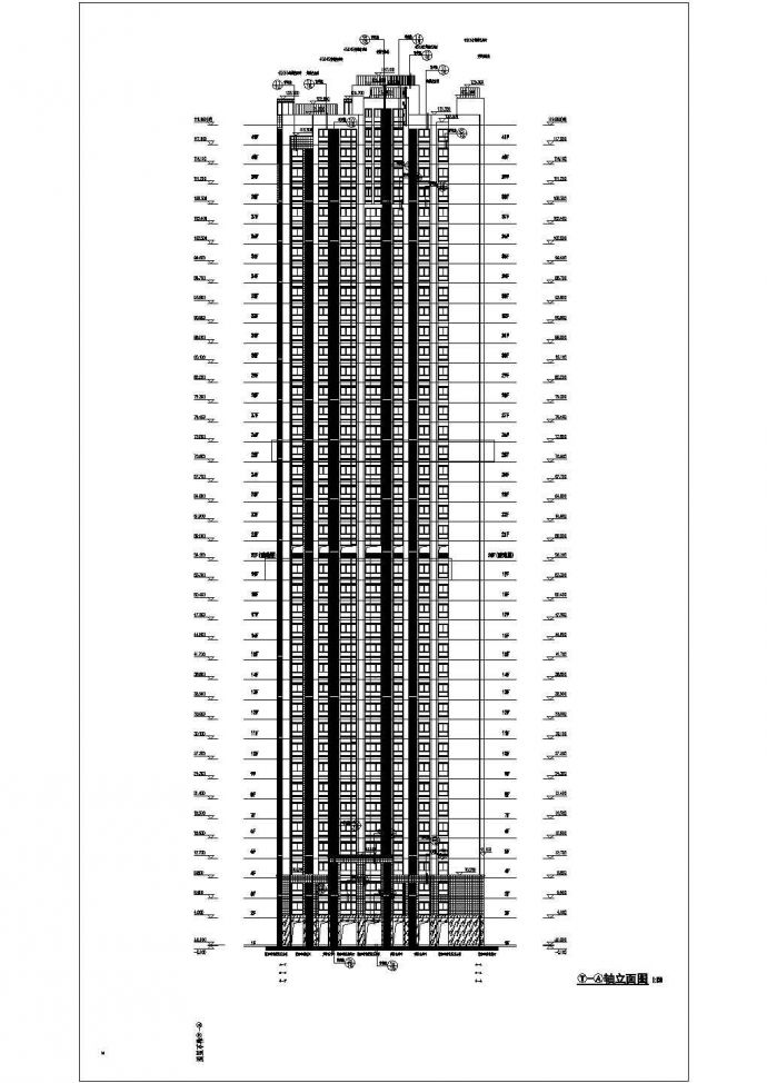 成都市某地高层住宅建筑设计施工图_图1