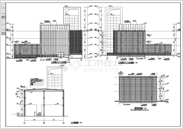 某地钢结构工业展厅建筑设计施工图-图二