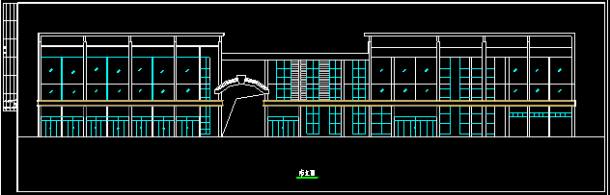 沿街综合楼建筑施工设计CAD平立面图-图二