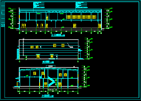 休闲中心水中央浴场建筑设计CAD施工方案图纸-图二