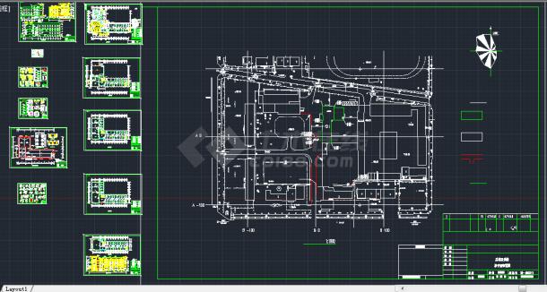 某地电力大队办公楼建筑设计CAD施工图-图一