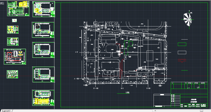 某地电力大队办公楼建筑设计CAD施工图_图1