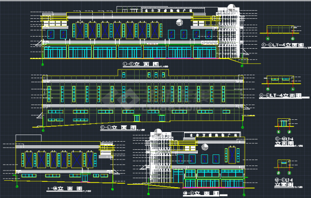 大连市某地区购物广场建筑设计CAD施工图-图二