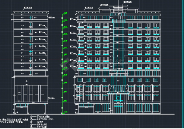 某地区城市连锁酒店建筑设计CAD施工图-图二