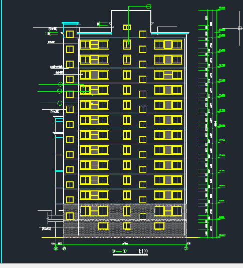 某地区连锁宾馆建筑全套设计CAD施工图-图二