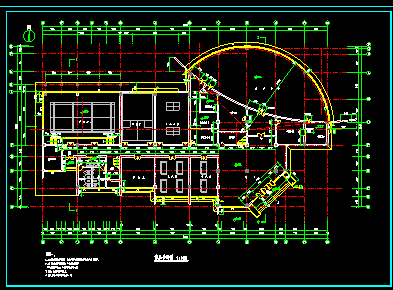 娱乐中心总体CAD平立剖面设计施工图-图二
