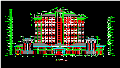 某市汇景酒店全套施工CAD建筑设计图纸-图二