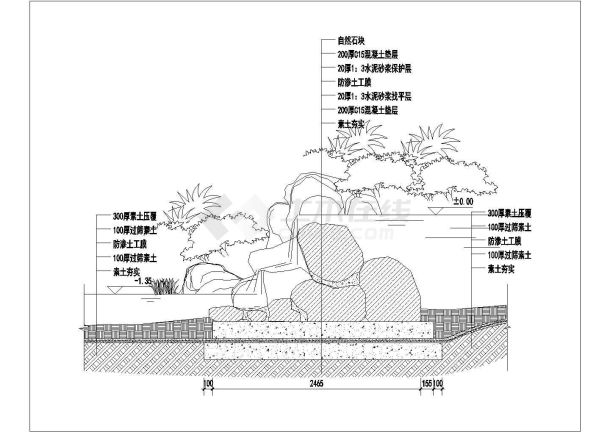 某高档别墅园林景观规划设计施工图-图一