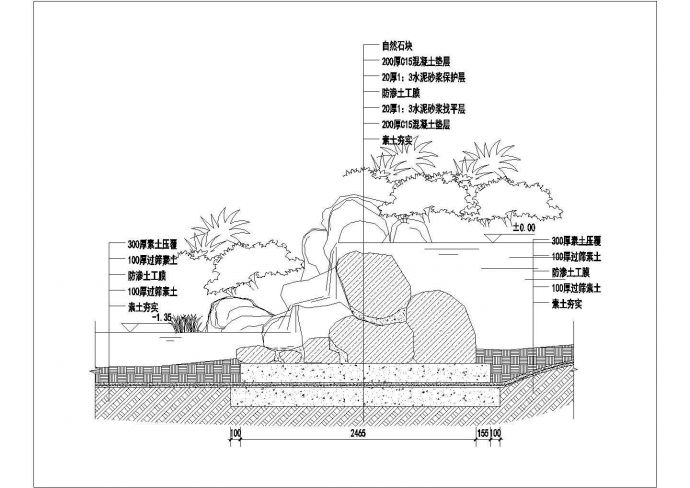 某高档别墅园林景观规划设计施工图_图1