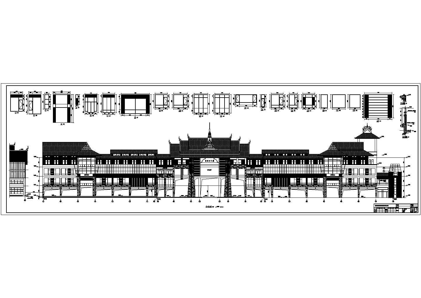 西双版纳5层框架沿街商业傣式建筑施工图（含实景照片）