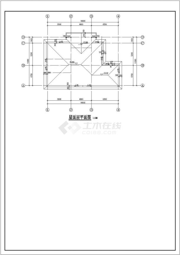 【广东】高档小区别墅装修施工图纸-图一