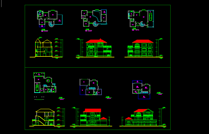 某地区某别墅住宅造型设计cad方案图_图1