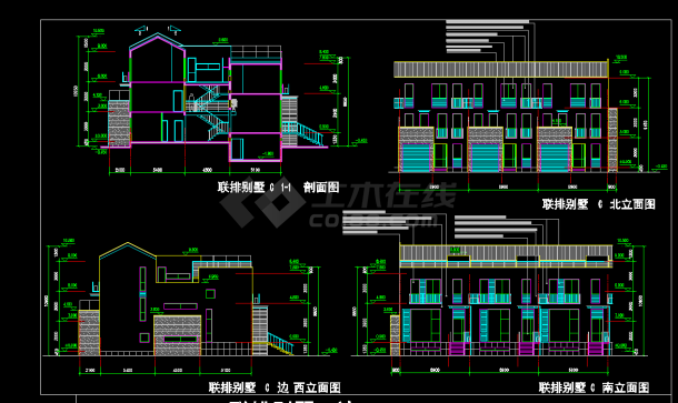 某地区某德式小别墅设计cad建筑方案图-图二