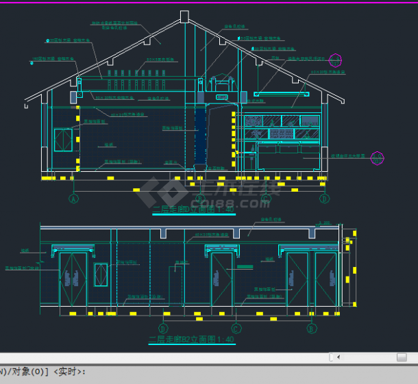 某地区两层经典中式餐厅建筑设计CAD施工图-图二