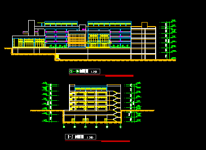 某教学综合楼建筑施工设计CAD方案图-图二