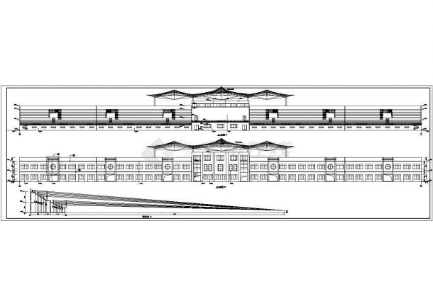 某学院运动场体育看台建筑方案设计图-图一