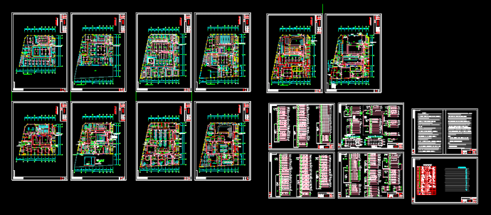 办公大楼室内照明强电设计CAD详细图纸_图1