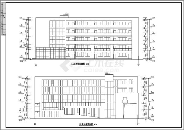 某市五层小学教学楼建筑设计施工图