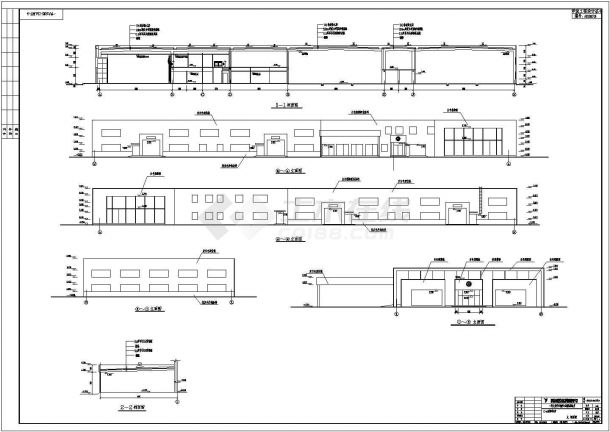某地两层排架结构大众汽车展厅全套建筑施工图-图一