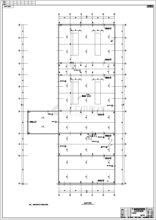 某地两层排架结构大众汽车展厅全套建筑施工图-图二