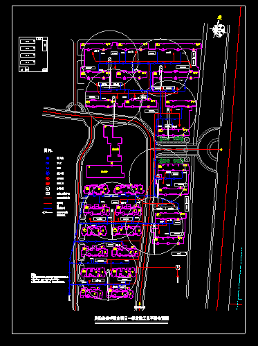 某住宅小区施工场地总平面CAD平面布置图-图一