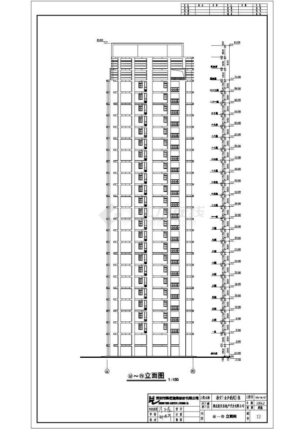 某地22层剪力墙结构住宅楼建筑设计施工图-图二