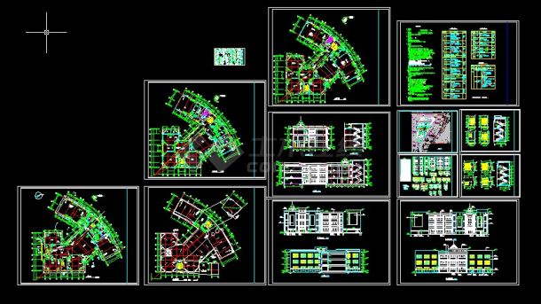 某地区某少儿图书馆建筑设计cad施工图-图一