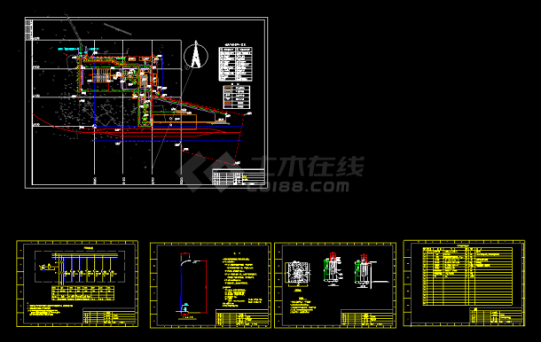 厂区照明设计全套CAD施工详细图纸-图一