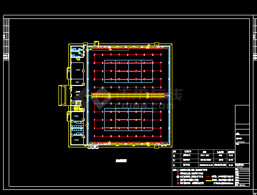 大学体育馆布灯施工设计CAD详图-图二
