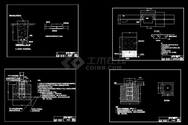 道路照明工程的地基CAD系统详图-图一
