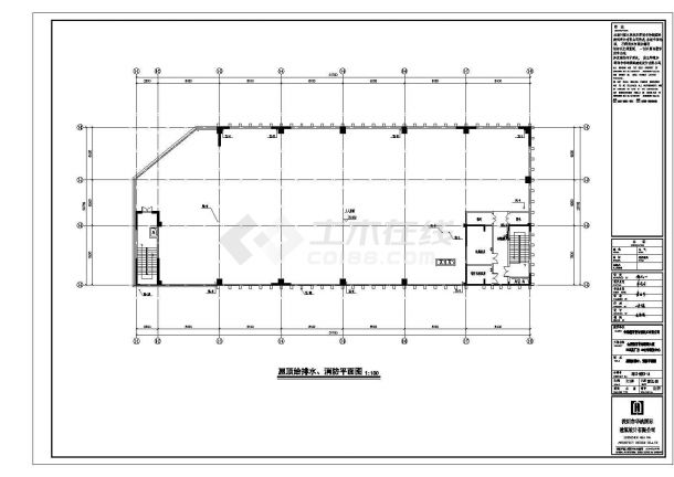 安徽某公司大厦综合设计楼给排水设计图-图一