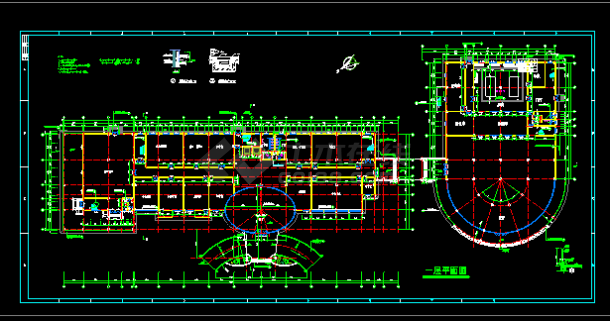 某公司办公楼整层室内装修cad平面施工方案图-图二