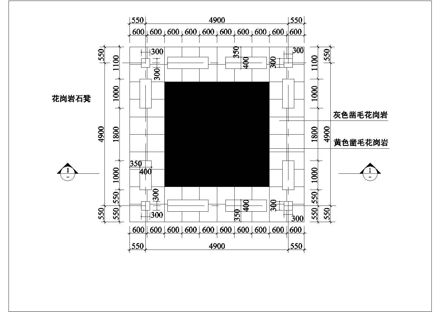 现代建筑小品之景观亭施工说明详图