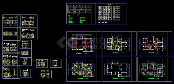 某高档小区别墅建筑室内装修设计cad施工图-图一