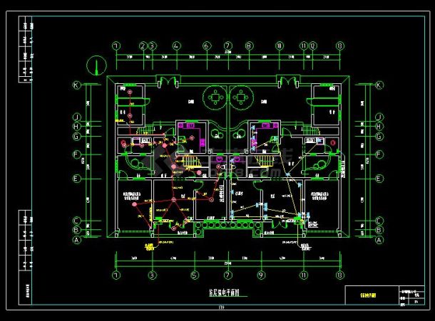 某住宅区多层别墅建筑电气设计cad施工图(含设计说明）-图二