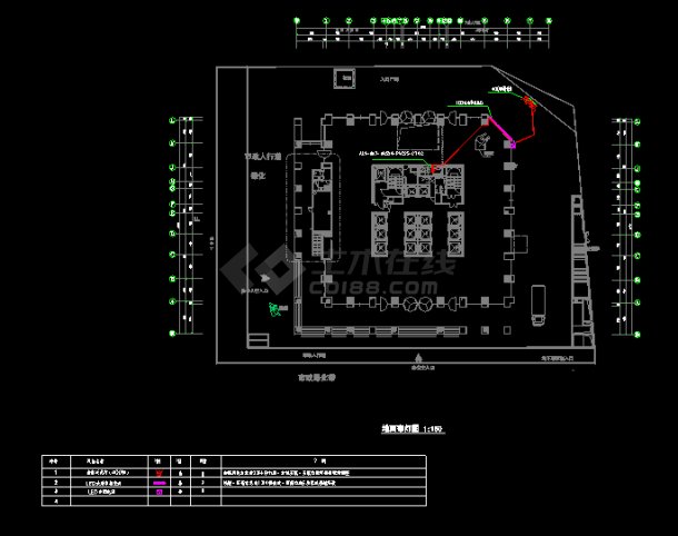 深圳某大厦主体LED泛光照明CAD详图-图二