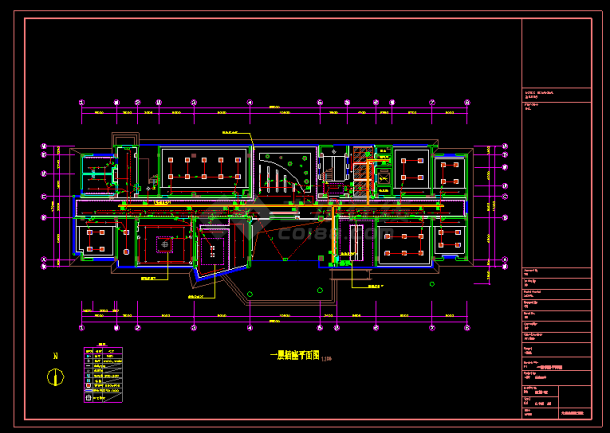 五层办公楼照明设计电气施工CAD详图-图二