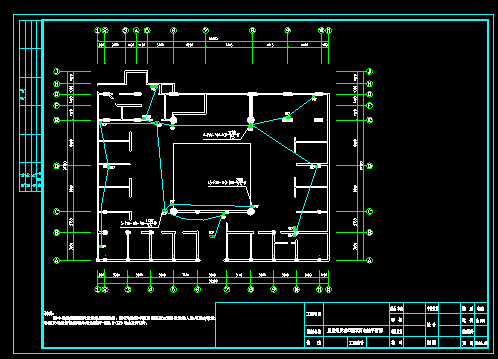 网吧电气照明设计与应急照明设计CAD详图-图二